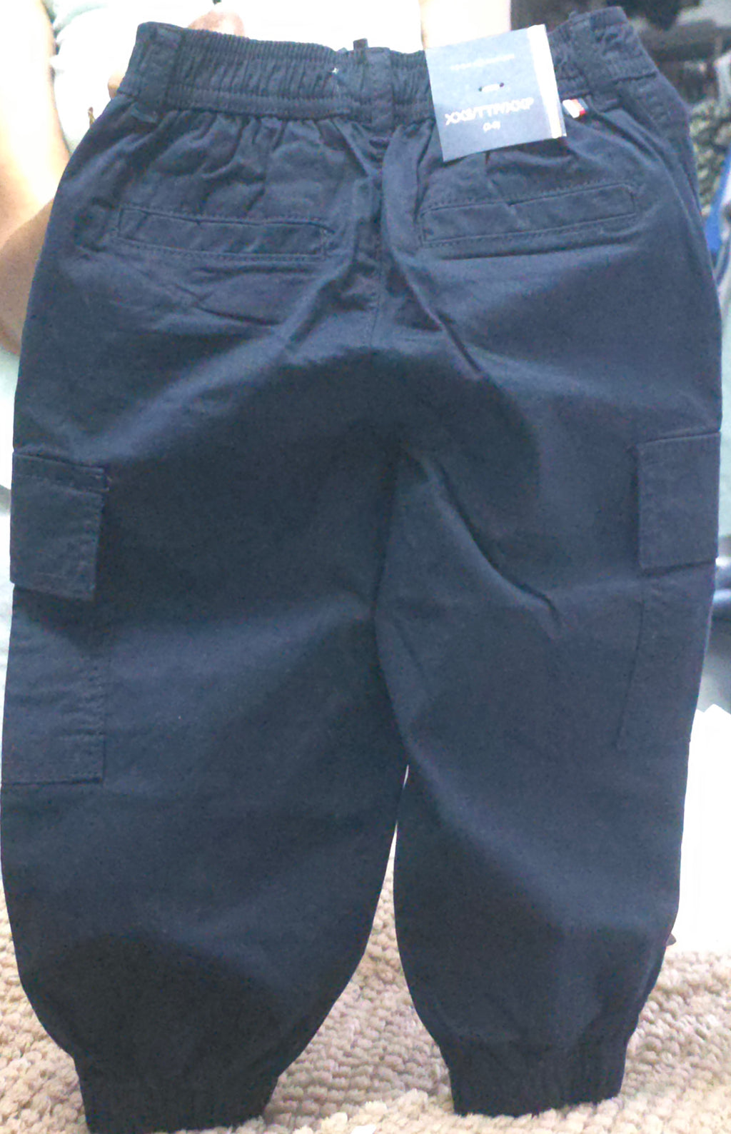 Tommy Hilfiger Kids' Navy Blue Cargo Chino Jogger Pants | Size XXS (2-3 Years) | Brand New