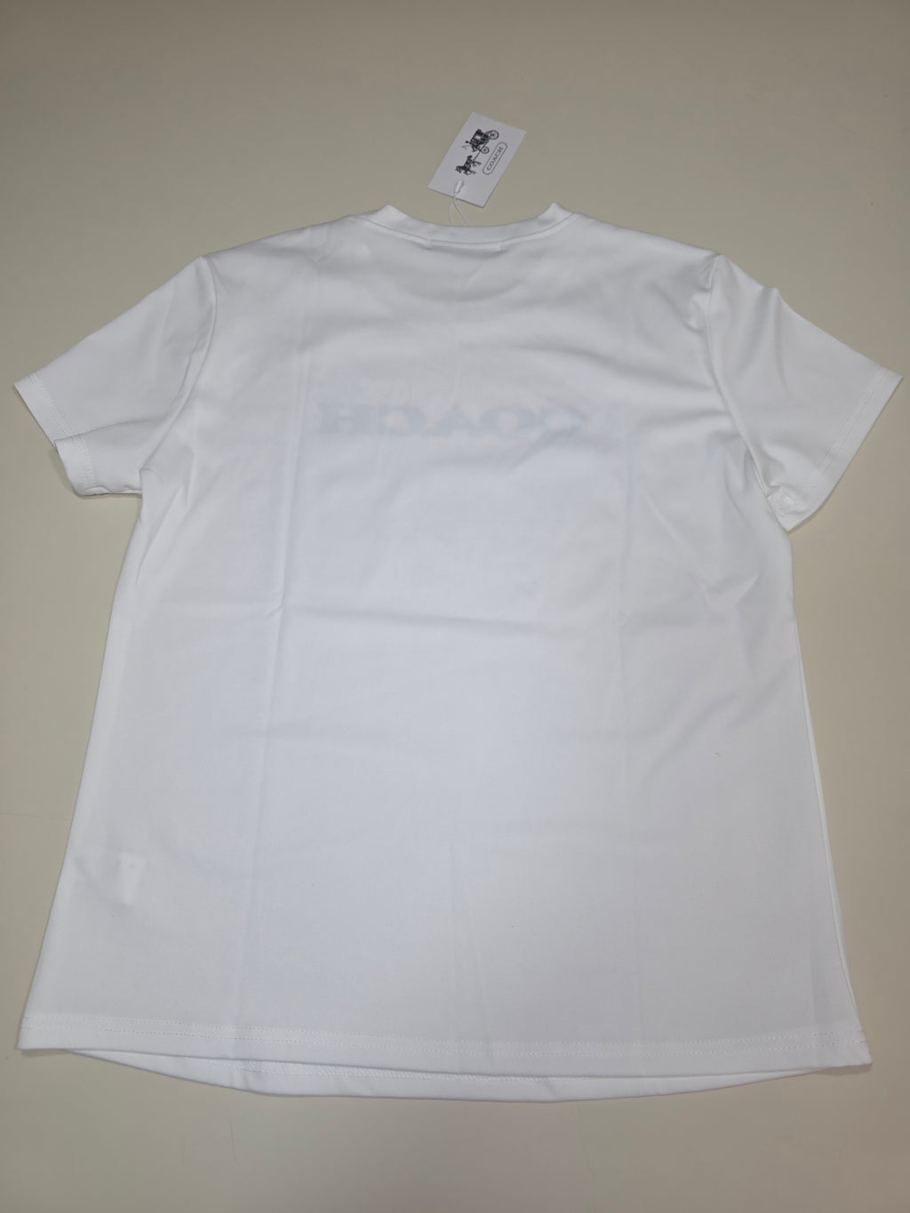 Women's White T-Shirt & Brown Shorts Matching Set | Size M | Brand New