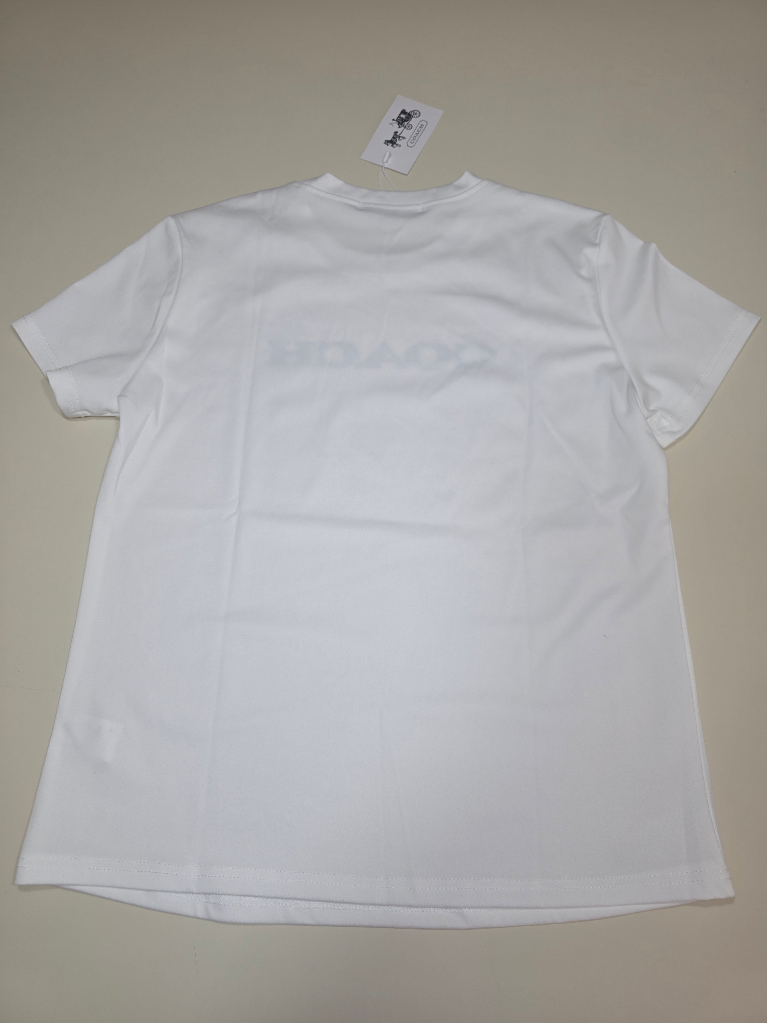 Women's White T-Shirt & Brown Shorts Matching Set | Size M | Brand New