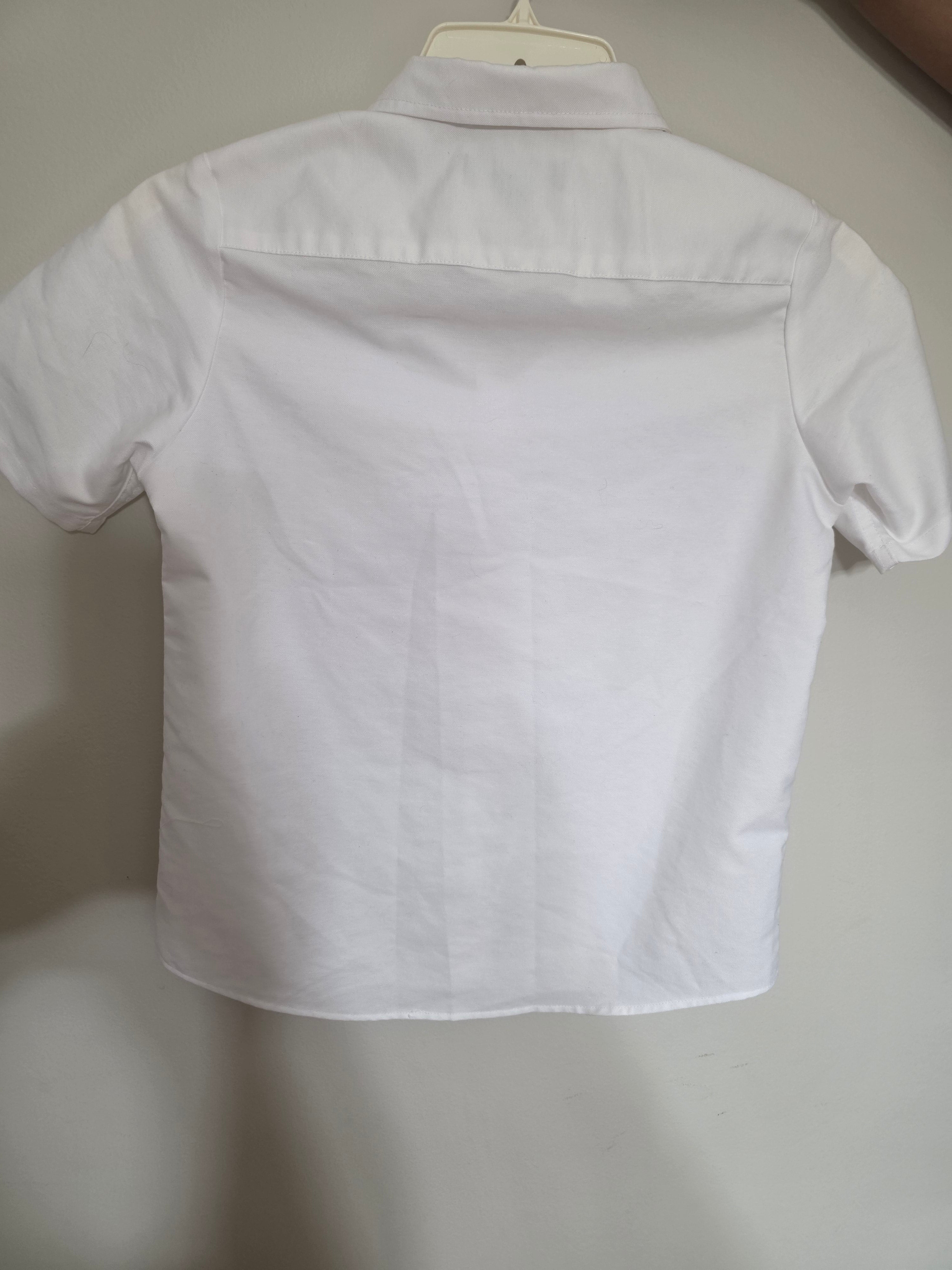 Lands' End Boys White Short Sleeve Oxford Shirt | Size 10 (10-11Y) | Like New