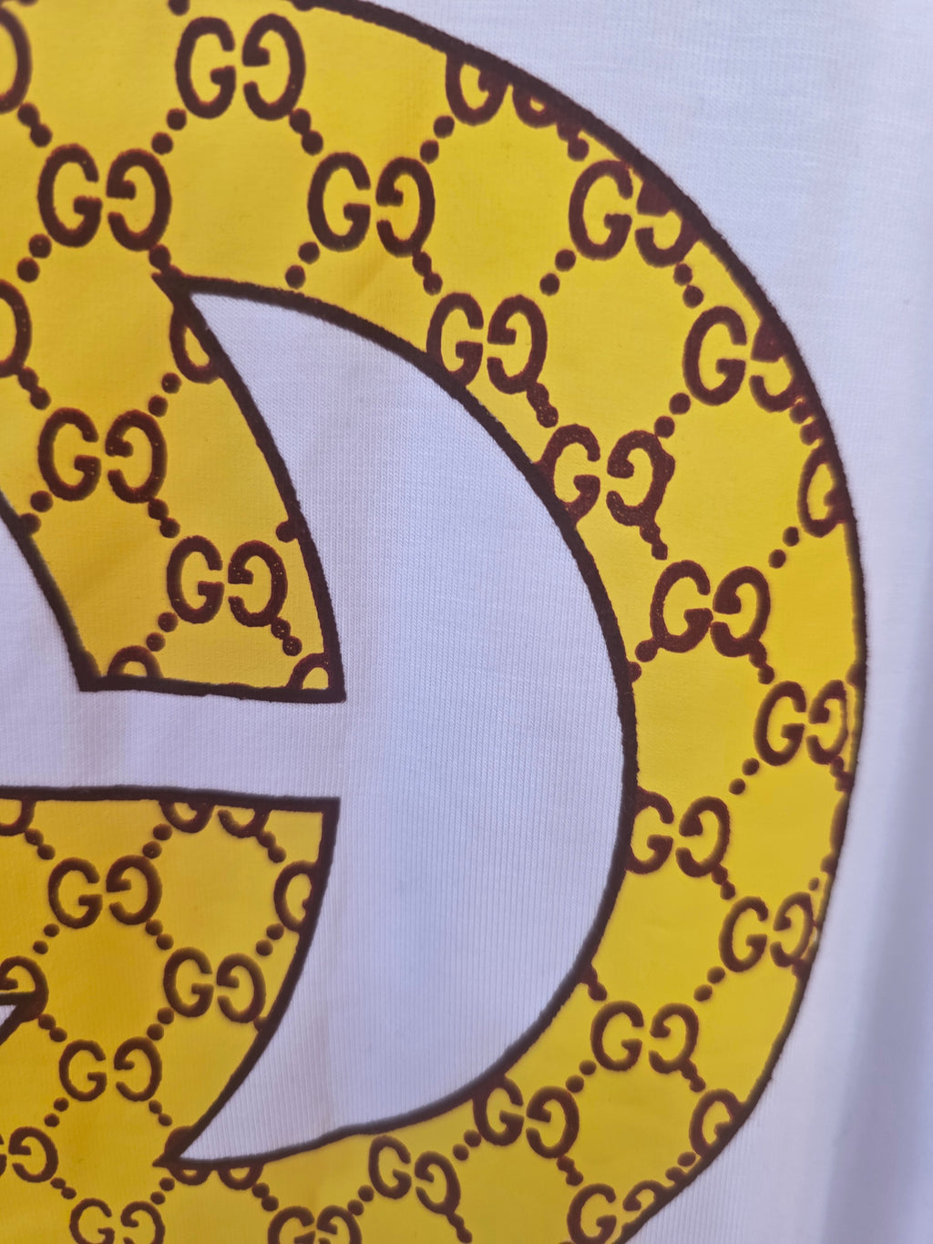 Women's White Sleeveless Spaghetti Strap Dress | Yellow Graphic Lettering | Size L | New