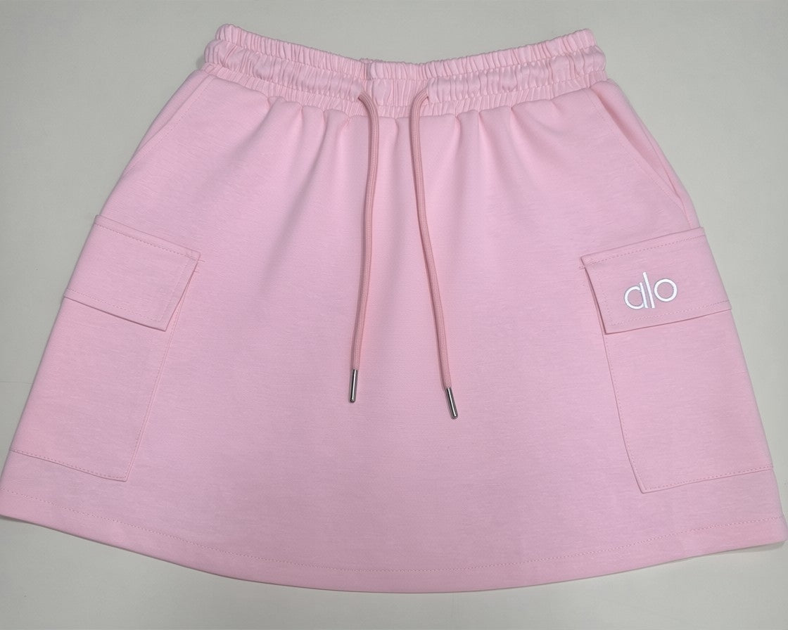 Women's Pink Athletic 2-Piece Set | Cropped Top & Skort | Size L/XL | New