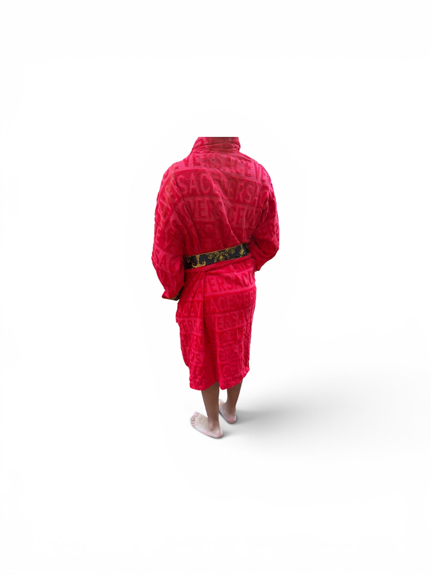 Unisex Red Luxury Cotton Spa Bath Robe | One Size | Brand New with Tags
