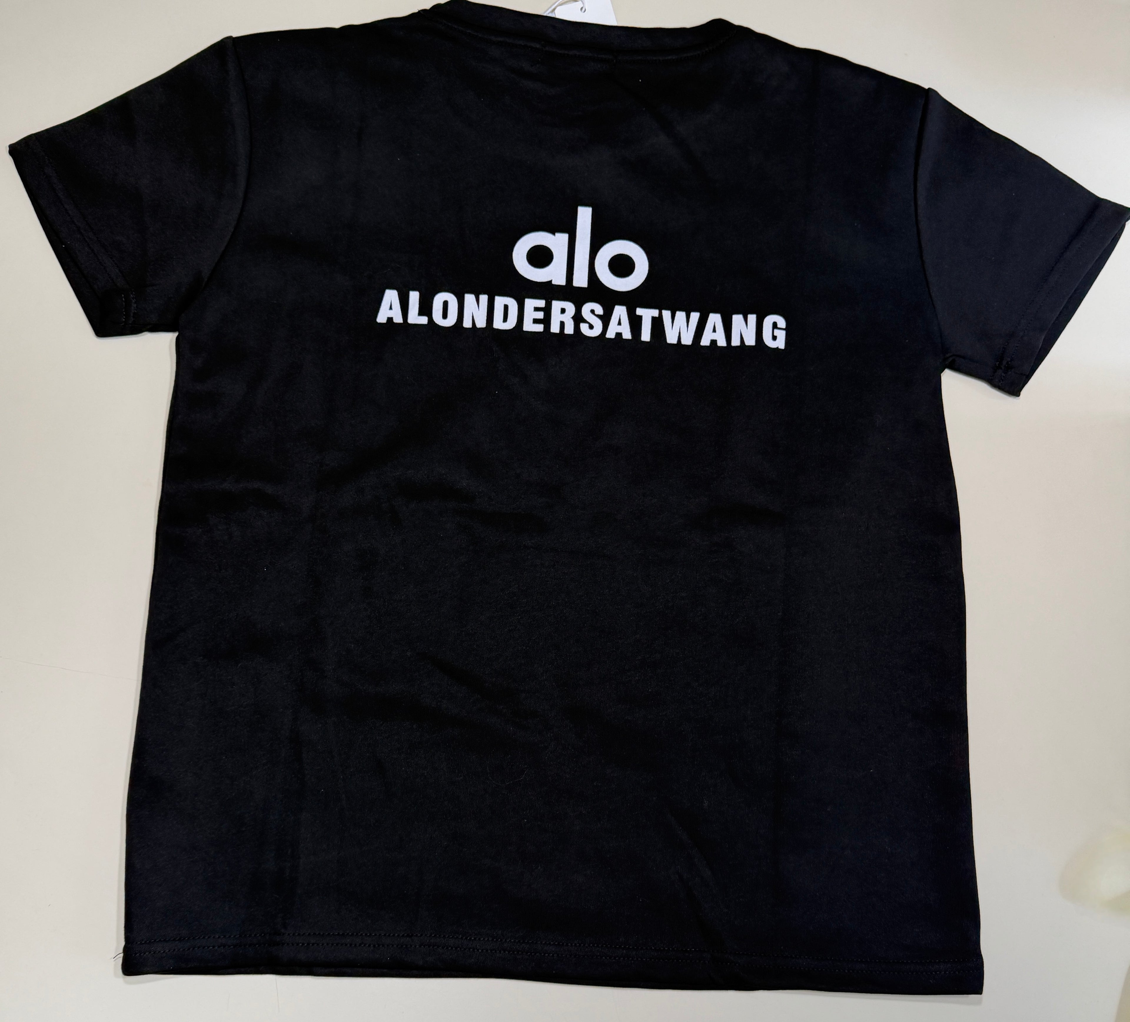 Women's Black Lounge Set | Boxy Tee & Shorts | White Lettering | Size Large | NWT