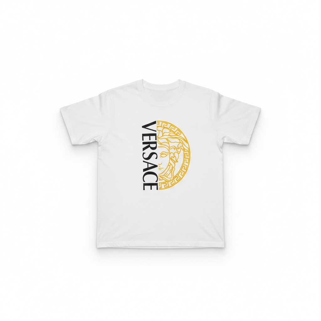 Men's White Short Sleeve Graphic T-Shirt with Lettering | Size Large | New