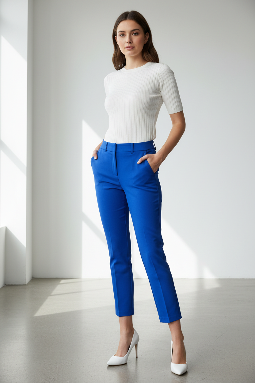 Express Royal Blue Trousers Lifestyle