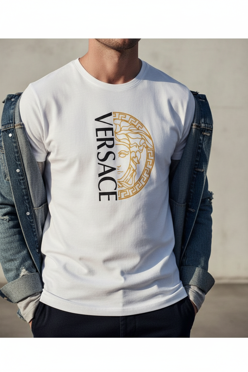 Men's White Short Sleeve Graphic T-Shirt