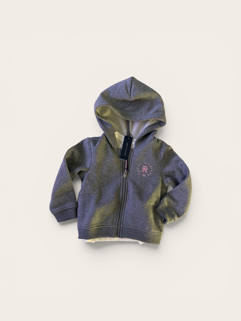 Authentic Tommy Hilfiger toddler 3 piece sweat set hoodie, tshirt and sweat pants. Size 2-3 years.