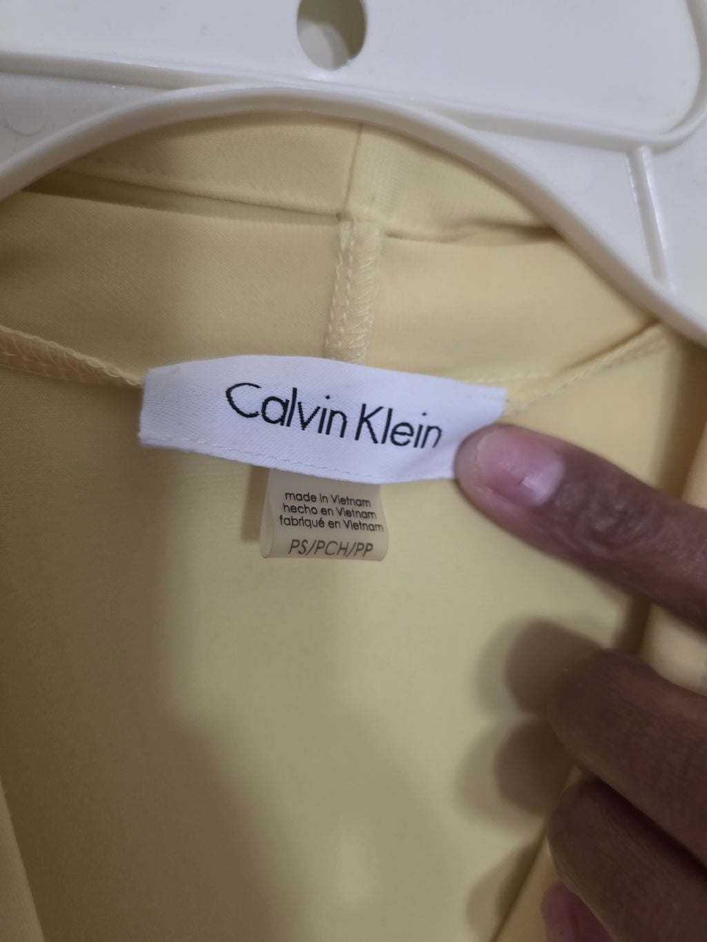 Calvin Klein Women's Yellow Sleeveless V-Neck Top | Petite Small | Like New